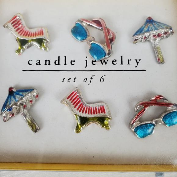 2/$25 Pier 1 Imports Candle Jewelry Push Pins Set of 6 Sunglasses Umbrella Chair - Picture 3 of 12